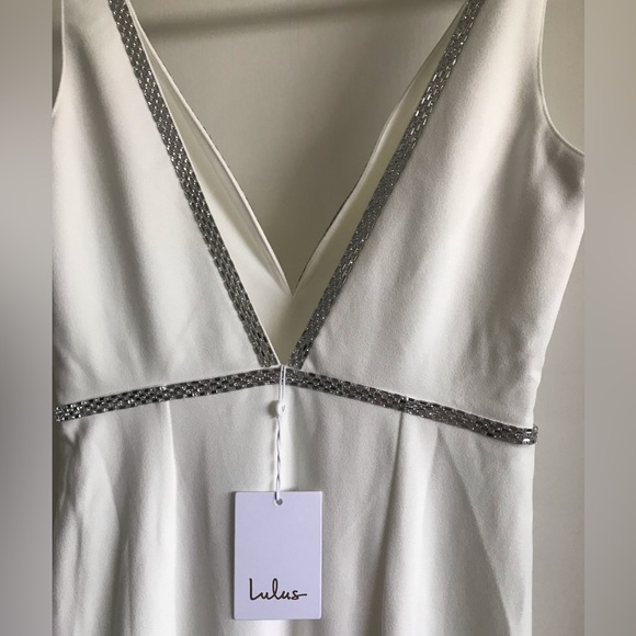 Lulus Mermaid White Rhinestone Maxi Dress - Picture 7 of 16